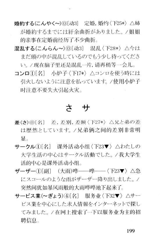 さ　サ_人教版新版标准日语中级词汇手册